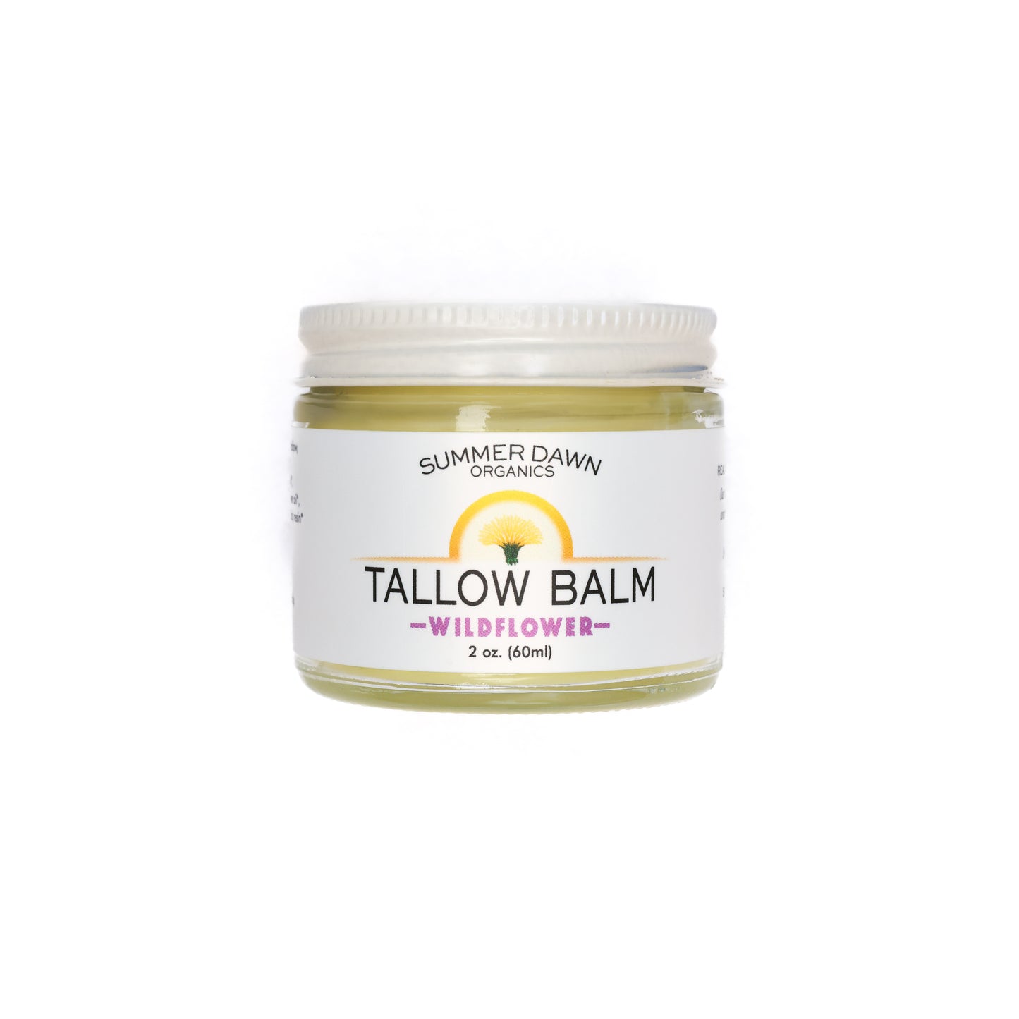 Unscented Tallow Balm, beef tallow moisturizer, White Background