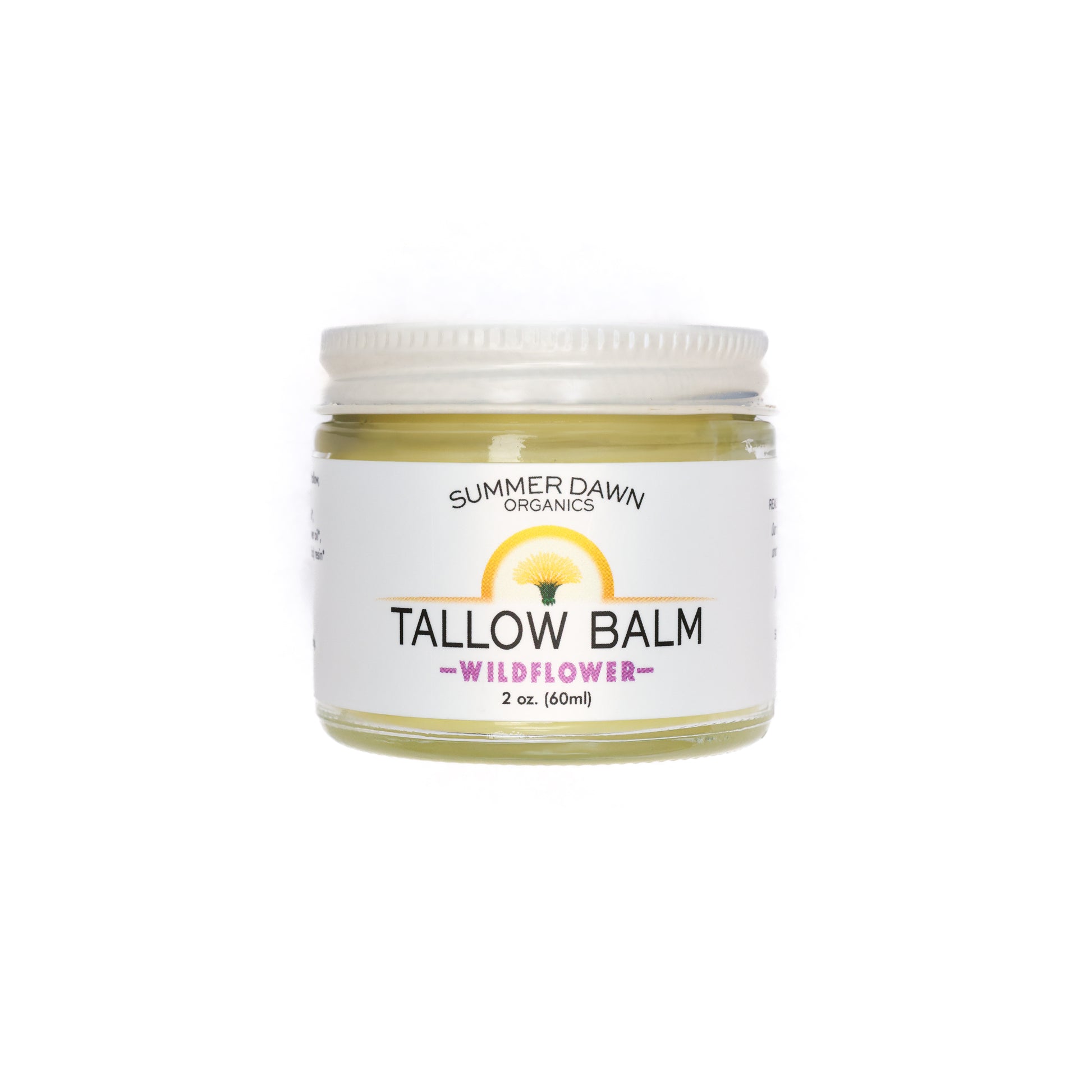 Unscented Tallow Balm, beef tallow moisturizer, White Background
