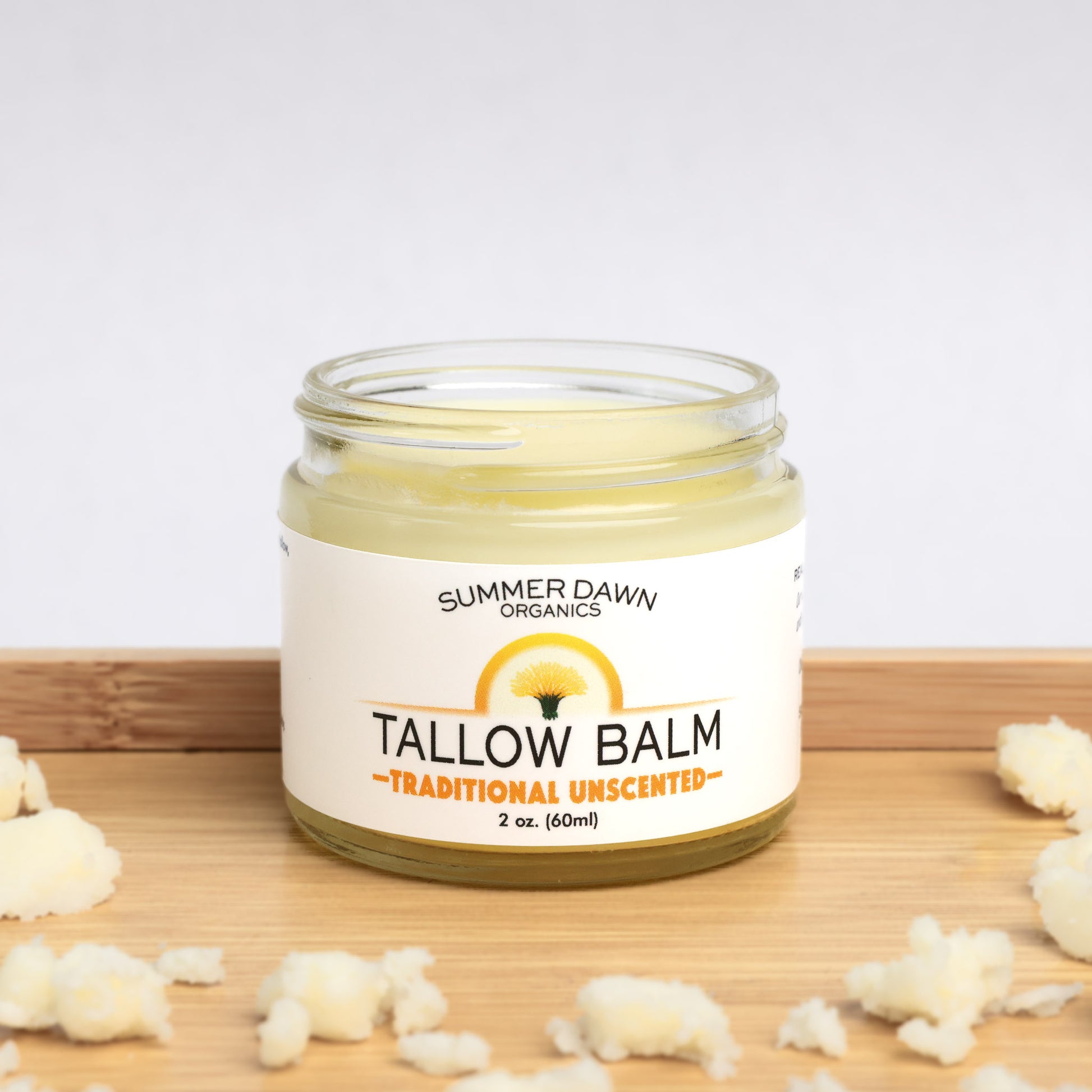 Unscented Tallow Balm, beef tallow moisturizer, Front Side