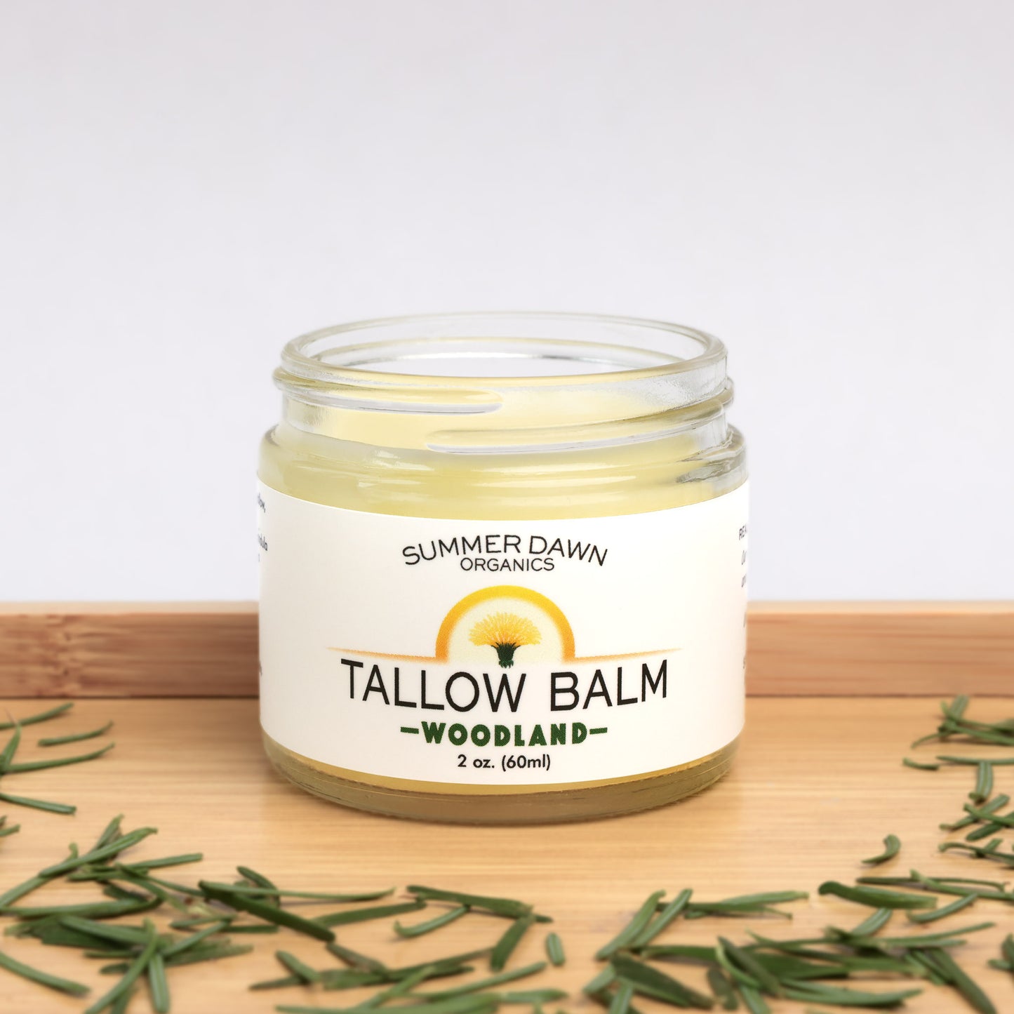 Woodland Tallow Balm, beef tallow moisturizer, Front Side
